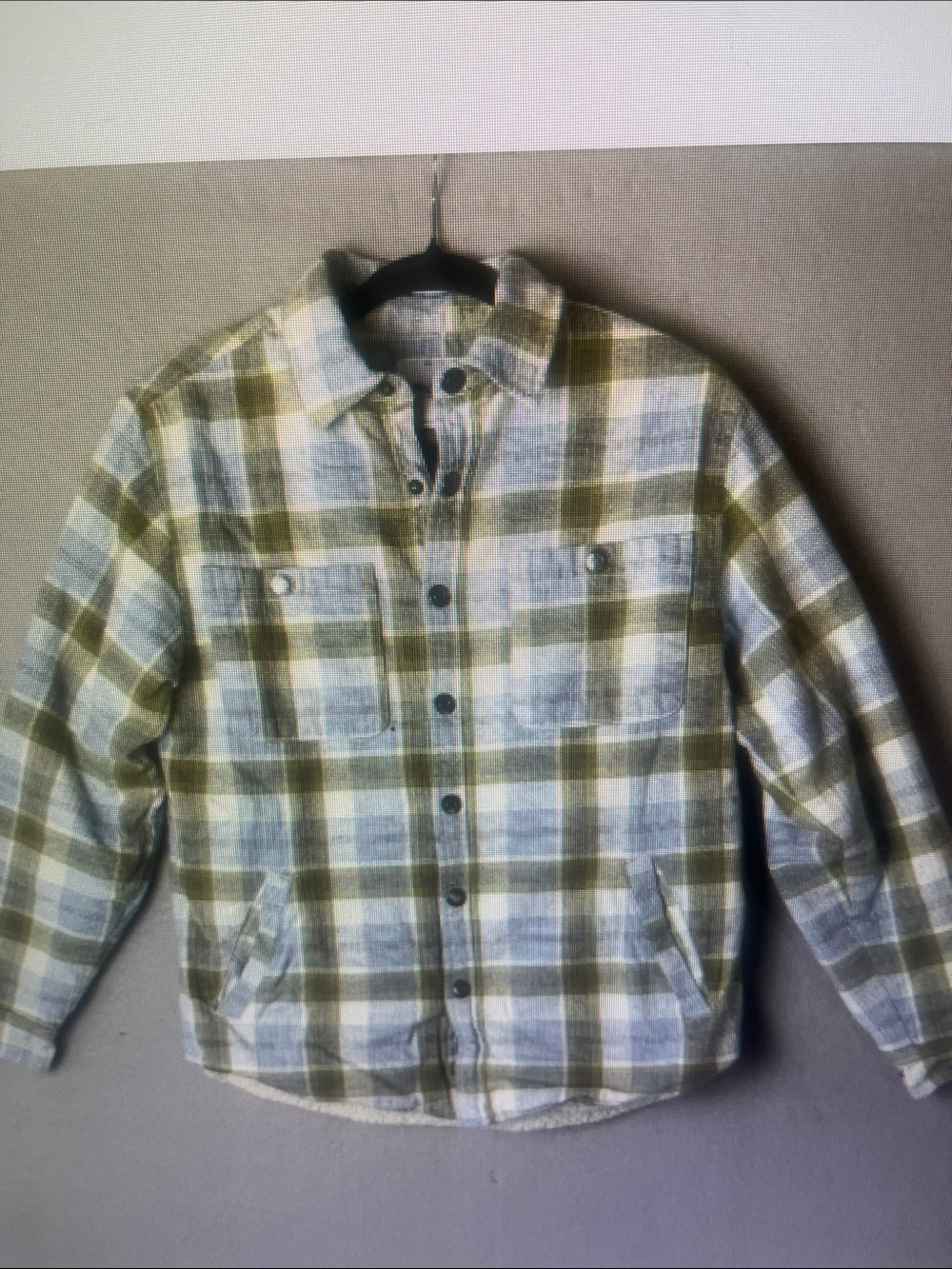 Katin Olive & Cream Plaid Shirt Jacket